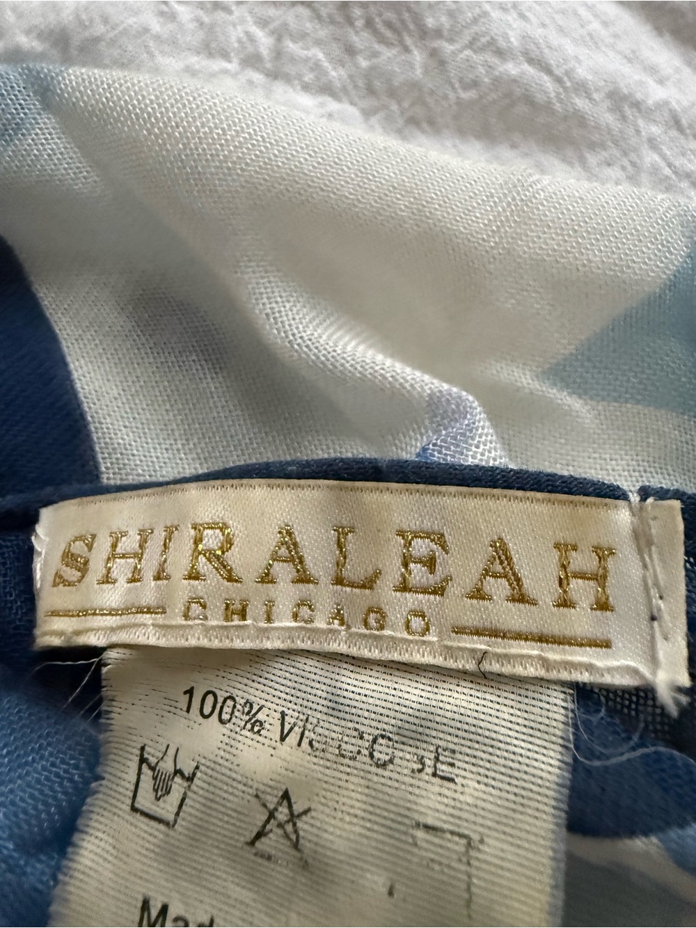 Shiraleah Chicago "Nina" Medallion Tassel Kimono Cover-Up - Blue/White OS